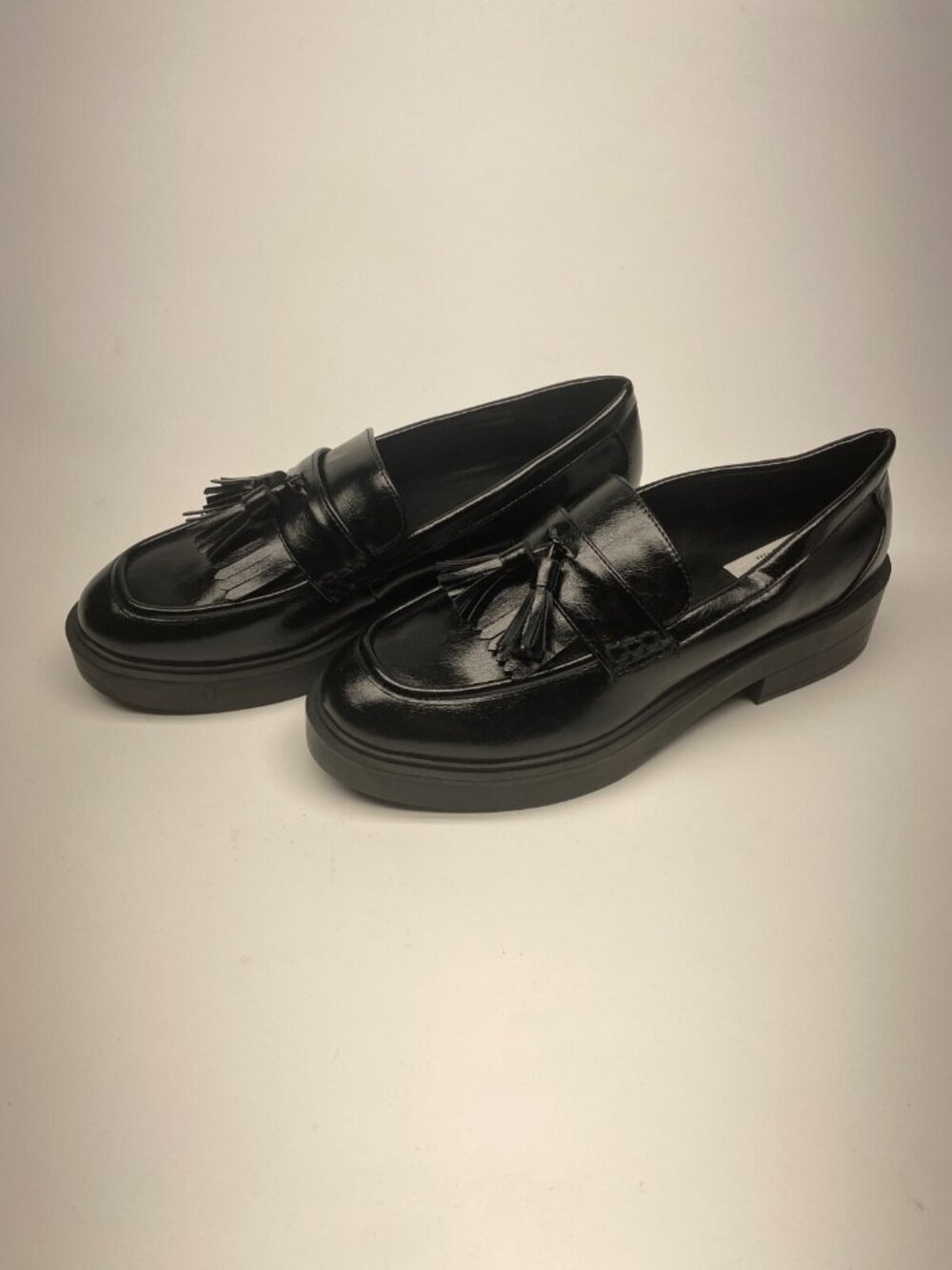 Steven New York Womens Black Tassle Loafer Sz 11